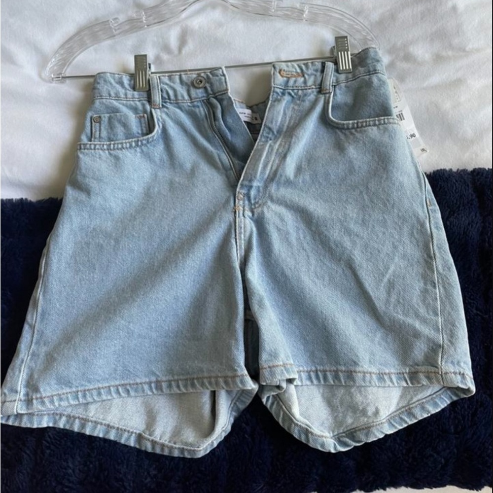 zara mom jeans shorts